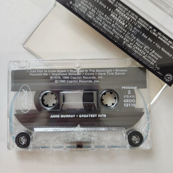 Anne Murrays Greatest Hits Cassette Tape 4X00 12110 1972-1980 Capitol Records - Picture 5 of 5